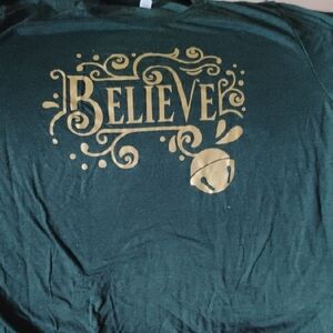 Green 'Believe' Graphic Tee